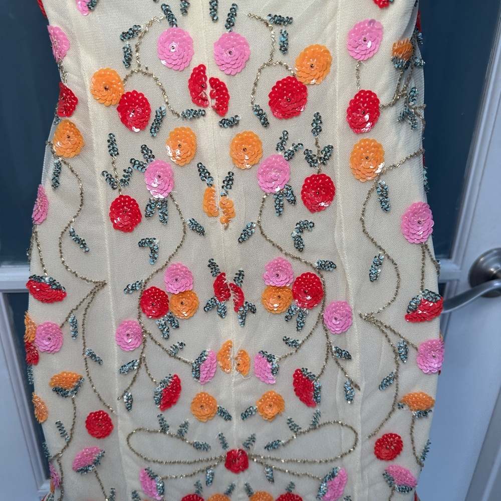 NBD Cream Floral Mini Dress - Picture 5 of 5